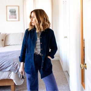 Sezane Will jacket NWOT size S indigo